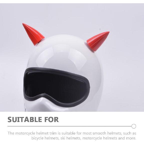 Motorcycle Helmet Horns with Suction Cups 1.57 Inch Reusable Decorative Horn Accessories for Bike Ski and Motorcycle Helmets