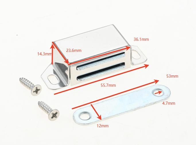 6pcs Magnetic Cabinet Catch Heavy Duty Concealed Magnet Latch Closet Door Catch for Cabinet Door Cupboard Drawer Wardrobe Closet