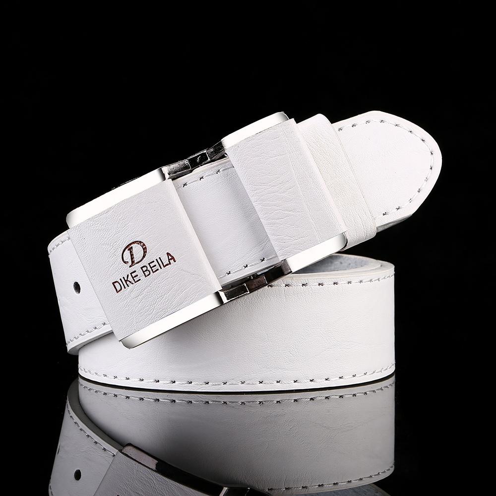 Mens PU Leather Belt Snap-On Buckle Solid Strap Ceinture 4 Colors Jeans Belts
