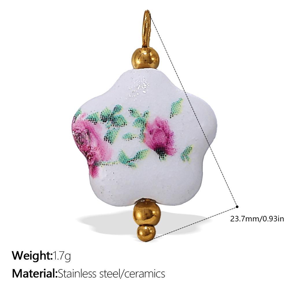 European and American creative colorful and diverse DIY pendant stainless steel plated 18K gold versatile pendant collection