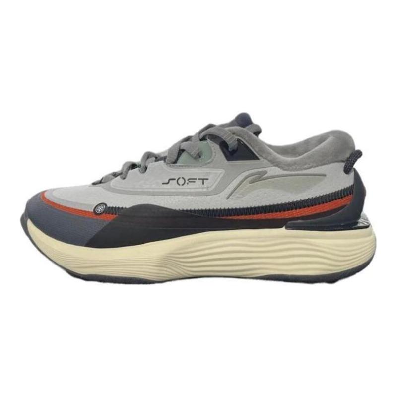 Li-Ning SOFT WARM Fleece Men s Low Top Casual Shoes Gray Black AGLT123-4 40