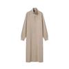 Women's Temperament Knitted Sweater Medium and Long Fashion Pullover Sweater Loose Zipper Bottom Dress