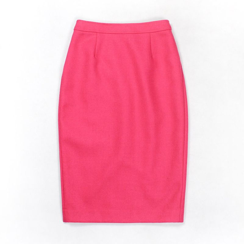 

Small Winter Thick Fleece Skirt JC Pure Original over-the-Knee Hip Skirt Mid-Length Pencil Skirt Watermelon red 00