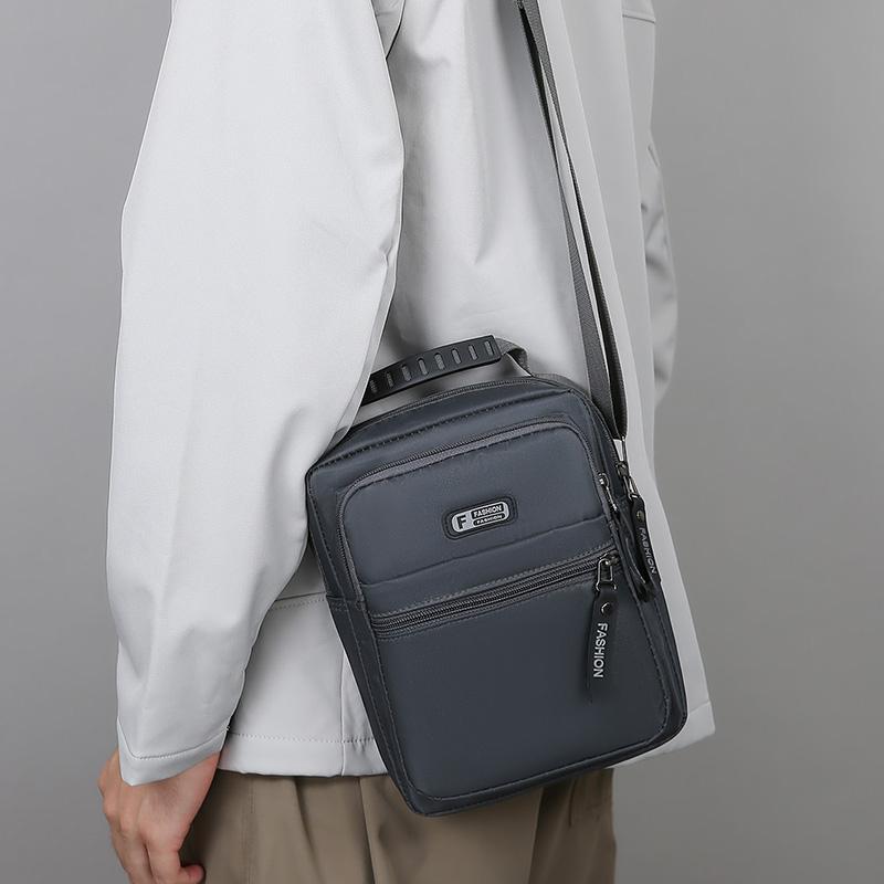 Men's Shoulder Bag Business Leisure Large Capacity Portable Handbag Multi Layer Waterproof Male's Crossbody Bags