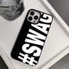 Creative SWAG Letters Phone Case for iPhone 17 16 15 14 13 12 11 Air Pro Max X XS XR XSMax 7 8 Plus PC Cover Funda Capa Coque
