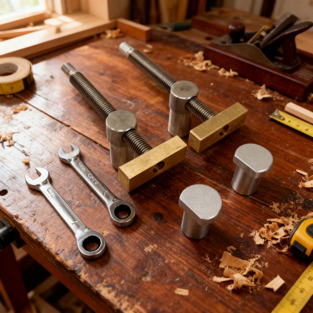 Woodworking Desktop Quick Acting Hold Down Clamp and Tenon Stopper Clamping Tools Set for Woodworking Benches 19/20MM Hole Tool