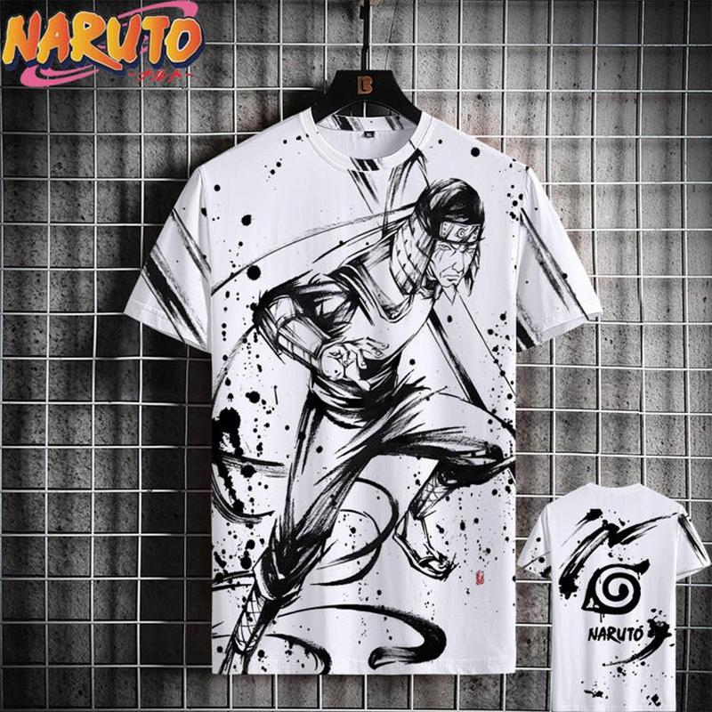 

MINISO Літня чоловіча футболка Японське аніме 3D-принти Повсякденні футболки з коротким рукавом Вуличний одяг оверсайз Модні мультяшні футболки XL