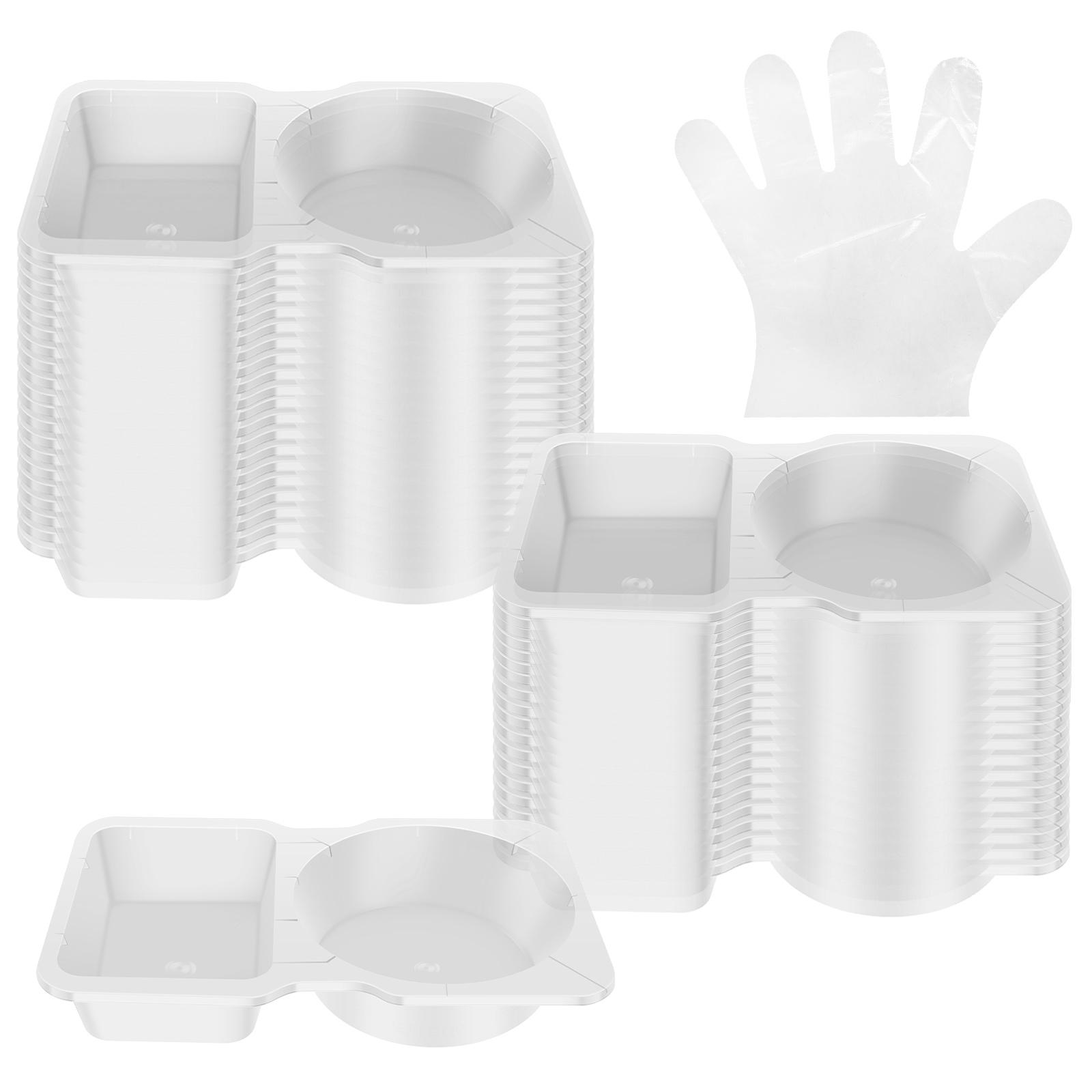 

Контейнеры для соусов с двойным отделением Экономичные по месту Портативные контейнеры для закусок и соусов Герметичные упаковки-контейнеры для закусок