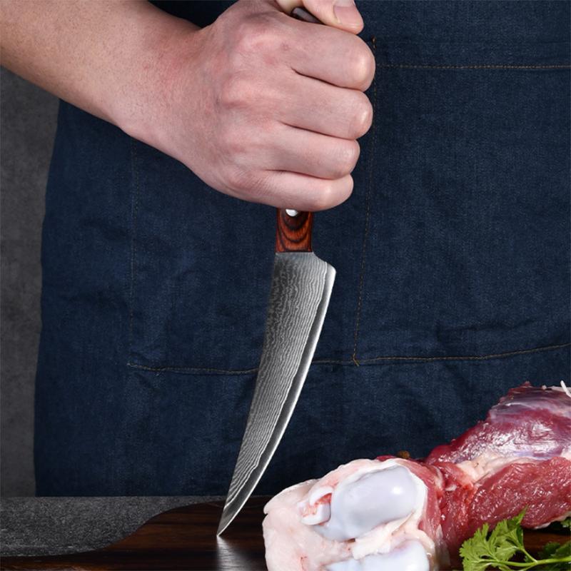 67 Layer Damascus Boning Knife Kitchen Chef Knife Fish Meat Cleaver Cooking Knives