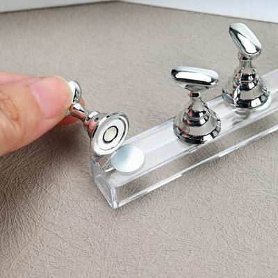 1 Set Manyetik Tırnak Standı Takma Tırnak Sergileme için Sahte Tırnak Tırnak Ucu Pratik Tutucu Yeniden Kullanılabilir Macun Tırnak Başlangıç Seviyesi DIY