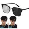 1Pcs Square Metal Frame Computer Glasses Pochromic Anti Radiation Blue Light Eyeglasses For Women Men