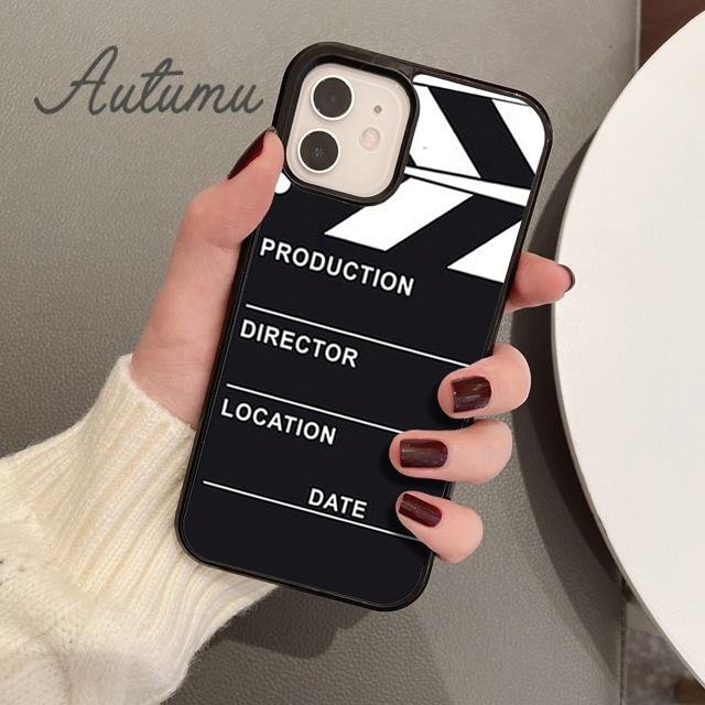 

Чехол для телефона с хлопушкой, кинофильмом, для iPhone 11 12 13 14 Pro Max mini XR XS SE 2020 7 8 Plus Galaxy S21 S22 Samsung S22ultra