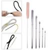 Line Braiding Set Tool 0.24in 0.31in 0.39in 0.47in 0.59in & 1pcs Pusher Rapid Recovery and Splice Double Braid Rope