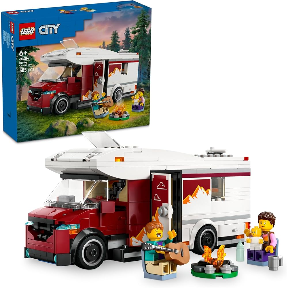 

LEGO City Camper Holiday Toy Building Set 6-9 Years Old Kids Vehicle Block 60454