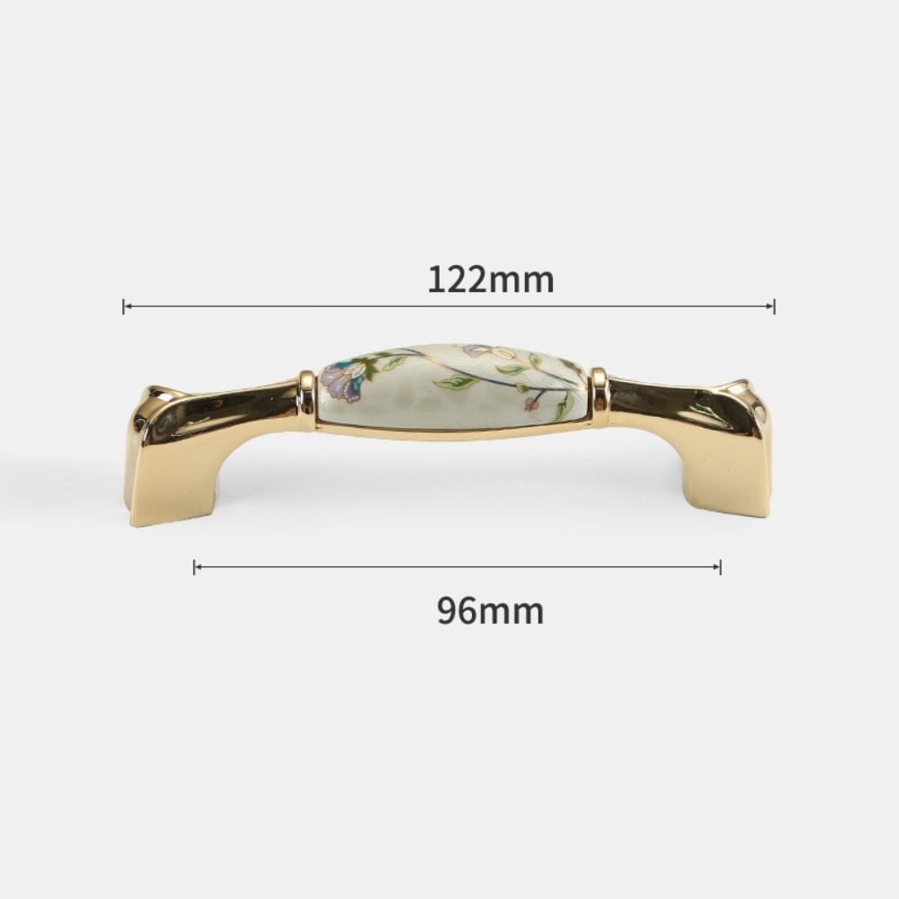 Zinc Zinc Zinc Alloy Gold Kitchen Cabinet Handle Light Luxury Ceramic Drawer Pulls  Wardrobe