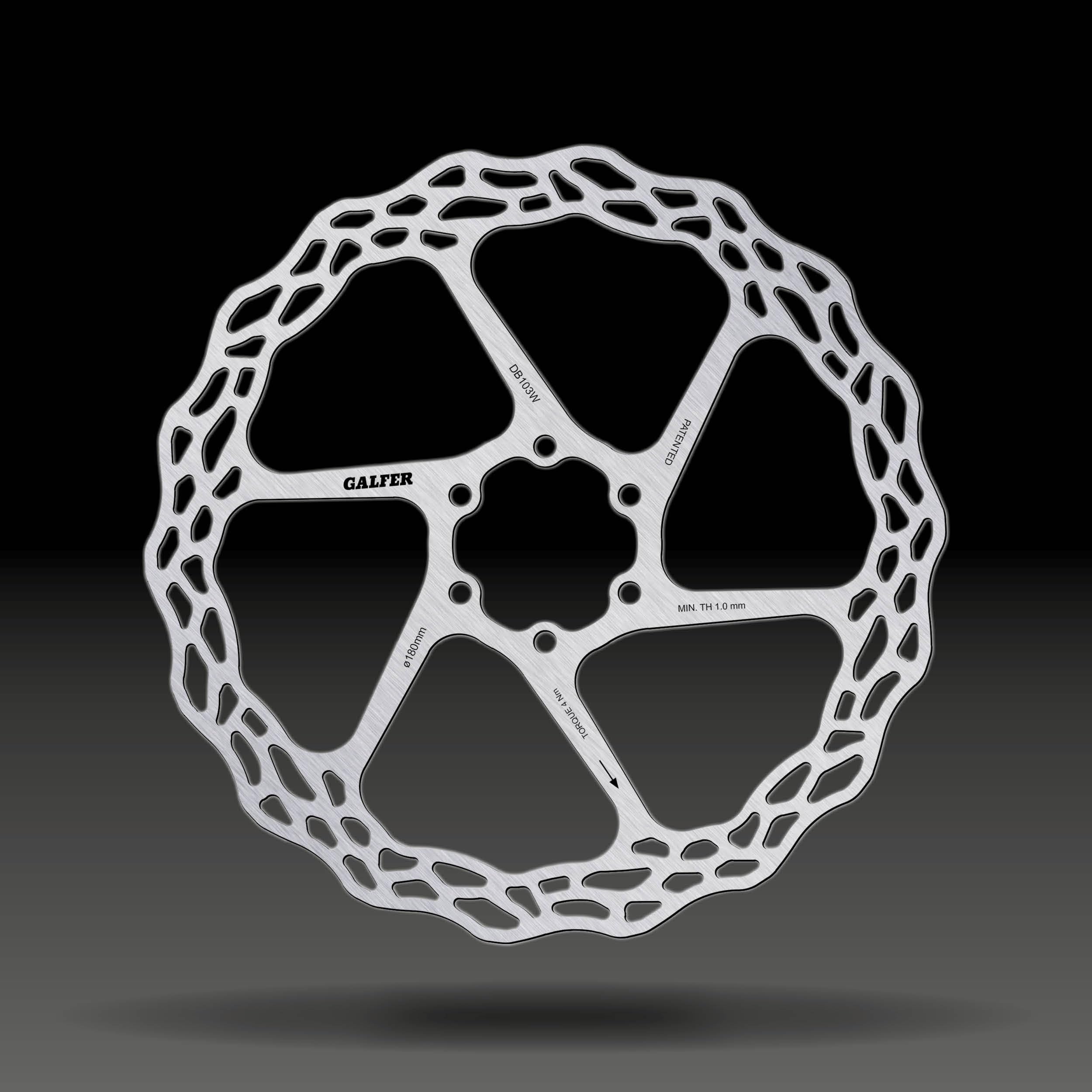 

GALFER BRAKING SYSTEMS Тормозной диск DB103W DISC WAVE ROAD/GRAVEL (6 болтов) 180/1.8мм