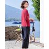 Paster Women's New Chinese Style Embroidered Top & Pants Set