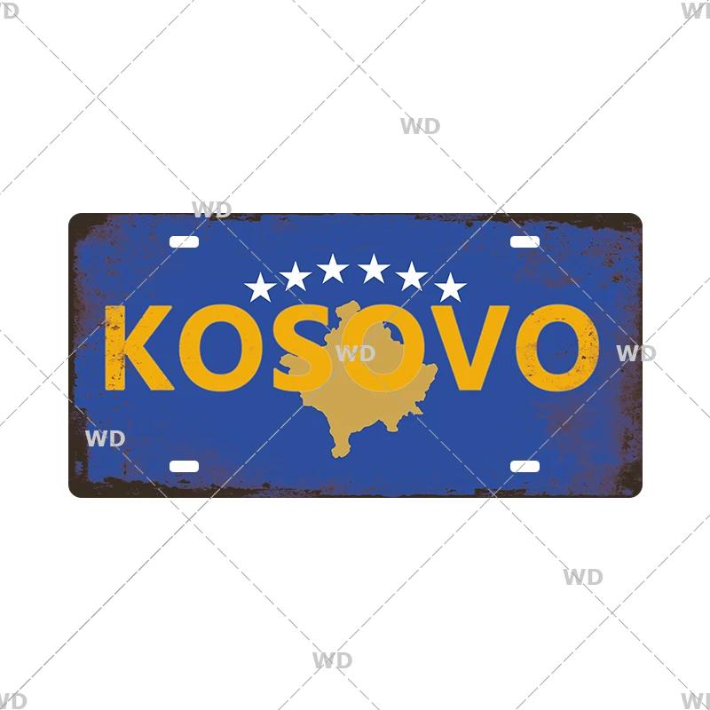 National Flag License Plate 6x12Inch Home Signs Metal Vintage Tin Sign Garage Bar Wall Signs Decor Patriots Best Gift Dustproof
