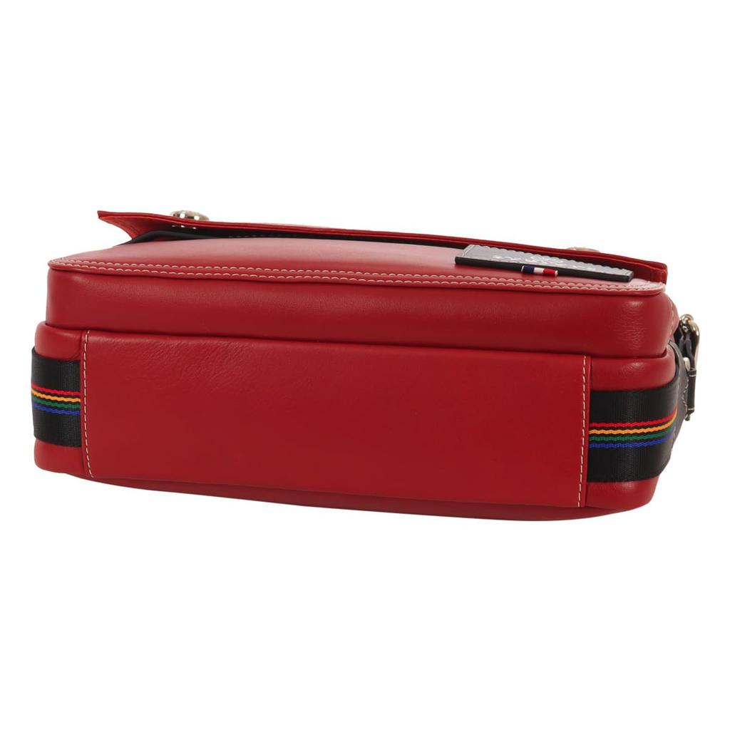 CASTELBAJAC Casual Shoulder Horizontal Perfect for Size Made of Genuine Cowhide Size Red Men's Bag, Style, Travel, 051122, Leather, 14,