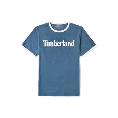 Casual Round Neck Printed Short Sleeve T-Shirt Men Tops Blue A2B86288