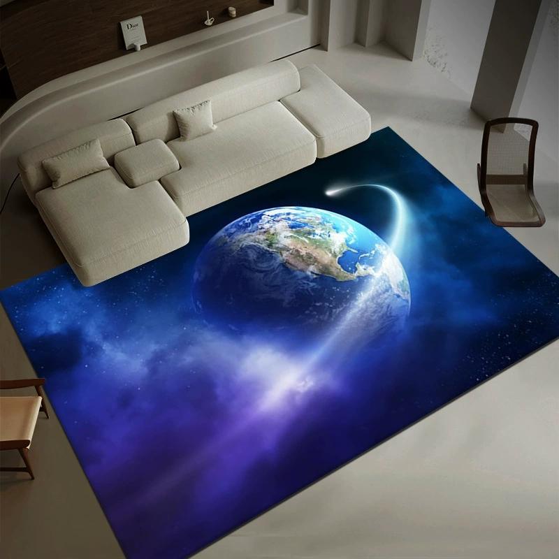 Planet Solar System Pattern Carpet Living Room Rug Bedroom Dining Room Non Slip Mat Home Decoration