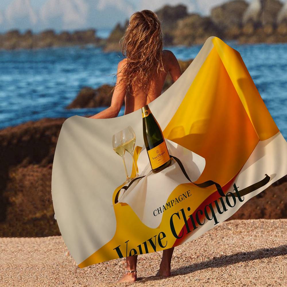 V-Veuve C-clicquot Große Mikrofaser-Strandtücher Schnelltrocknendes Handtuch Sandstrandtücher Poolhandtuch Für Reisen Schwimmbad Yoga