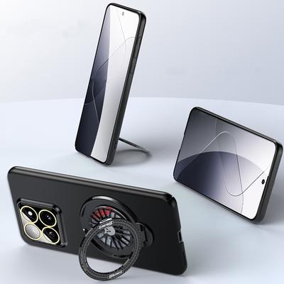 VOERO Pro Xiaomi 14 Pro PC Pouzdro Otočný Gyroskop Stojánek Pouzdro na Telefon s Fólií na Objektiv