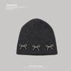 Korean Niche Hat Women's Bow Knitted Woolen Hat Autumn and Winter High End Cold Hat Warm and Versatile Ear Protection Hat Trend