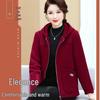 Women's Warm Corduroy Jacket for Fall/Winter, Thick, Loose-Fit, Plus Size, Ideal for Middle-aged and Elderly Moms
