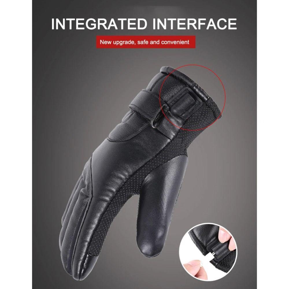 Full Finger USB Heated Gloves Waterproof Electric Heated Gloves Soft Heating Thermal Mitten  Unisex