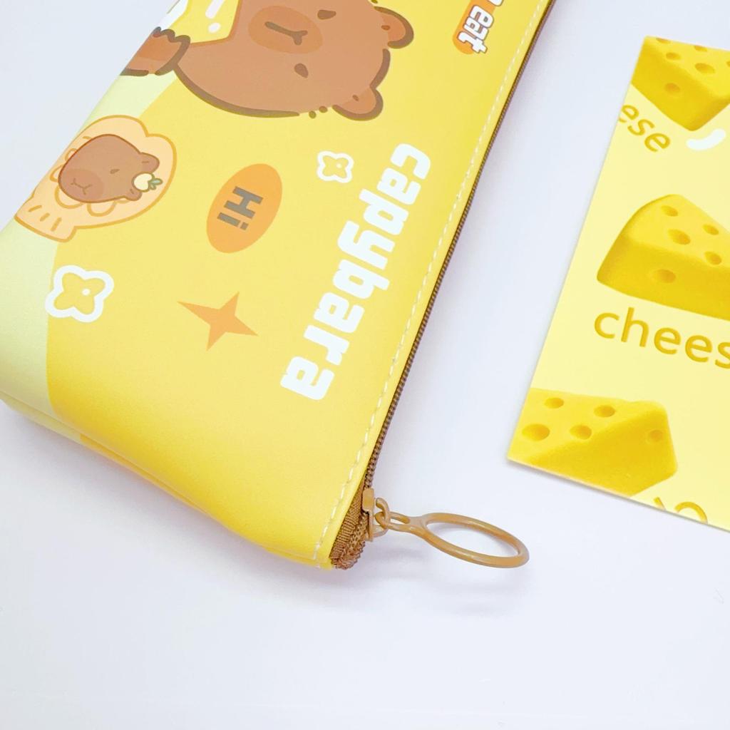 Capybara Cartoon Pencil Case: Cute Student Stationery Storage Bag for Kids