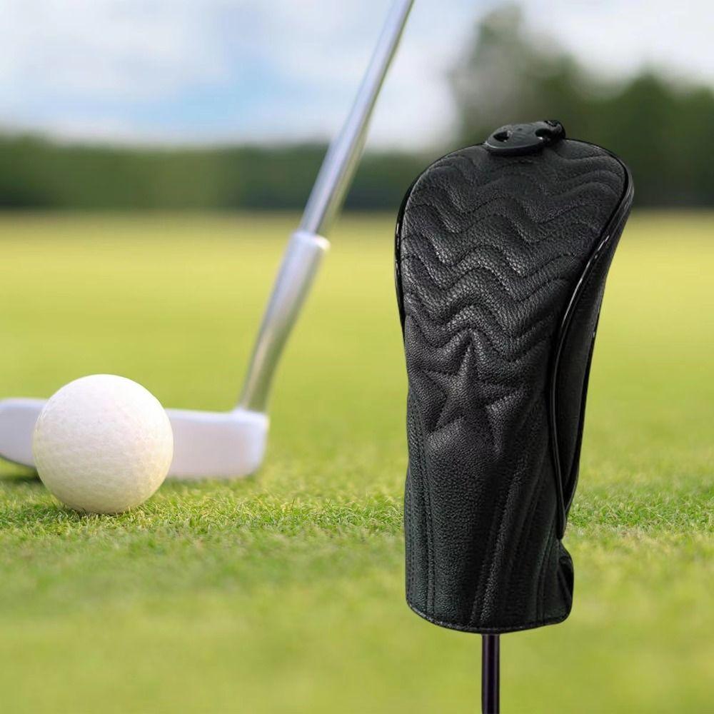 PU Leather Golf Headcover Waterproof Golf Club Protector Golf Wood Cover  Driver Fairway