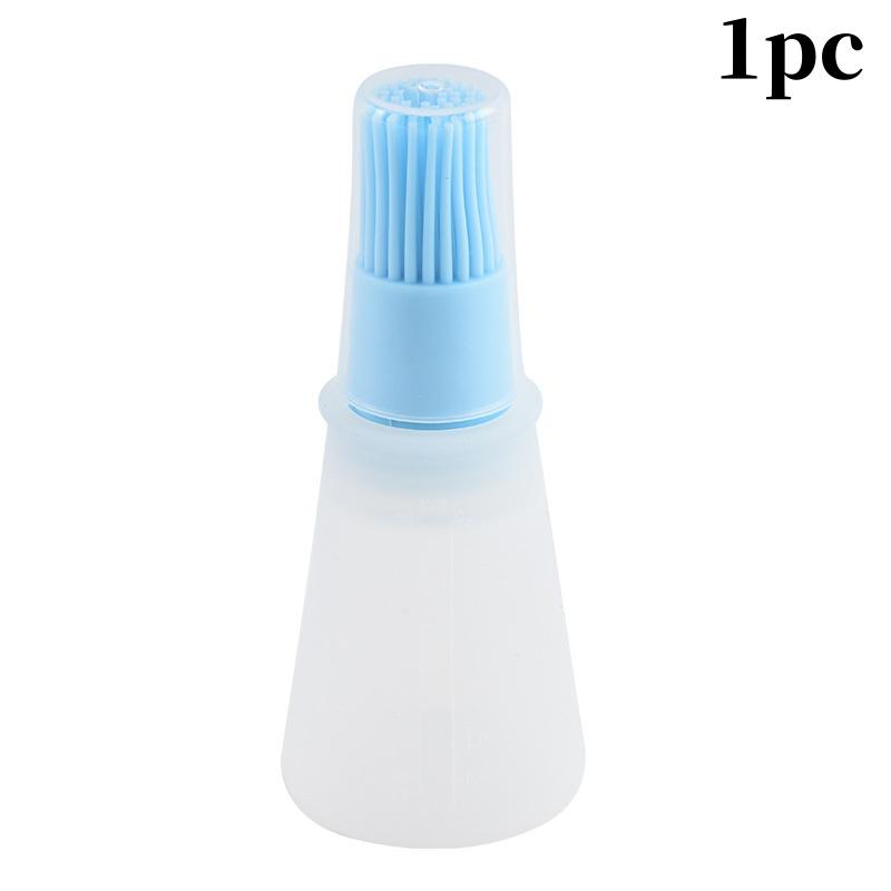 1/2/3 stk Bærbar oljeflaske med silikonpensel Grilloljepensler Kjøkken Bakverk Biff Baking Husholdningsoljekrukke Verktøy