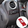Red Carbon Fiber Headlight Switch Button Trim Cover For Nissan GTR R35 2008-16