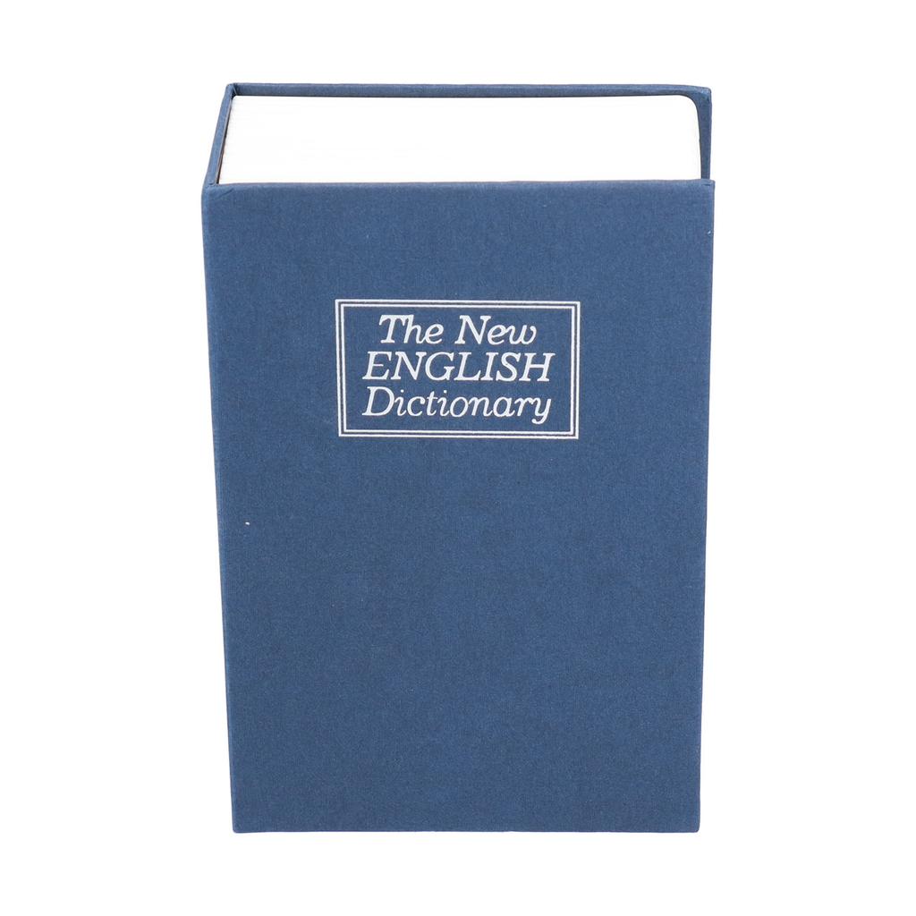 Sejf w kształcie książki Mały Niebieski ABS Żelazo Duża Pojemność Trwały Mini Skarbonka z Kluczem na Prezent dla Przyjaciela Rodziny