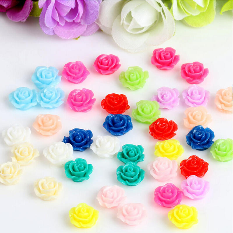 10PCS Vintage Flatbacks Cabochon Rose Flower Resin Lucite Cameo 10MM NVGCA 10PCS Vintage Flatbacks Cabochon Rose Flower Resin Lucite Cameo 10MM NVGCA