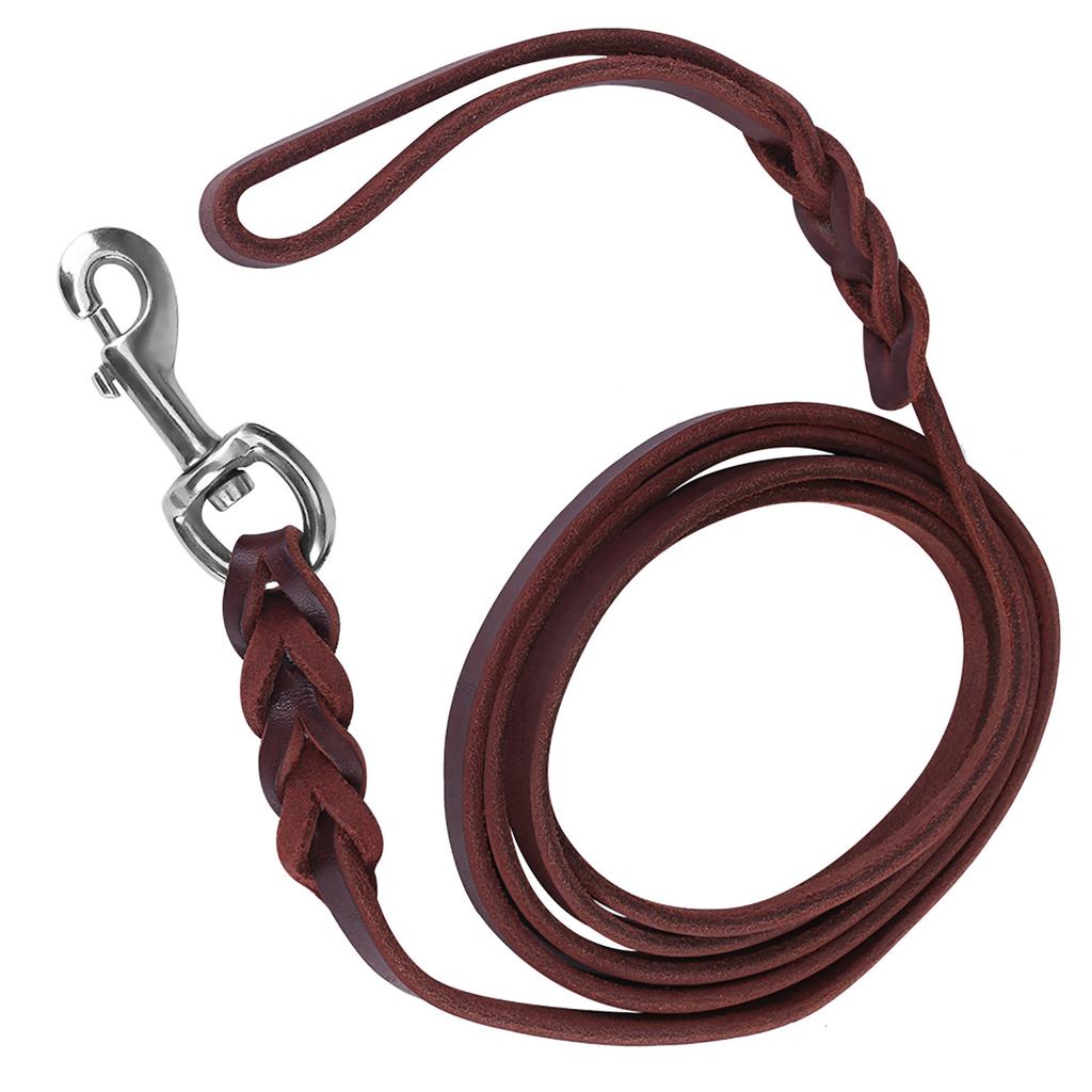 3Types Pet Dog Leash Safety Rope Cowhide and Leather Belt For Walking Running Training