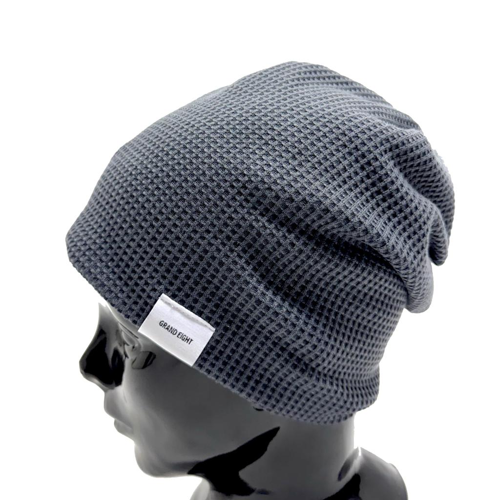 Thermal Watch Thermal Knit Cap Beanie Watch Inner Cap Islamic Cap Islamic Watch Knit Cap 3WAY Hat Indoor Hat All Sizes Free Gray [Grand Eight] Men's