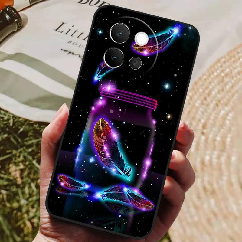 For VIVO V40 Lite 5G Case Soft Silicone Cover Black Bumper TPU For Vivo V40 Lite 5G Phone Cases V40Lite Shockproof Back Covers