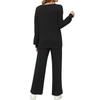 Women's Color Knit Loungewear Set Casual Relaxed Two-Piece Outfit
