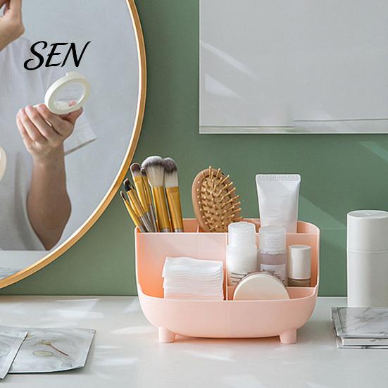 Stationery Container for Writing Tools Multi-functional Storage Box, Large Capacity 6 Grids Desk Organizer, Compact Pen Cup School Easy Access