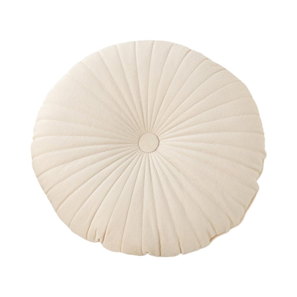 40cm Rund Gresskarpute Knappepute Ensfarget Drivende Vindu Tatamipute Fortykket Stolpute