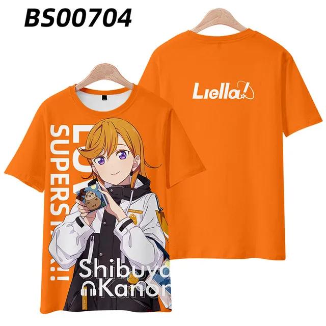 NEW! LoveLive!SuperStar!! 3D Print T-shirt Summer Fashion O-Neck Short Sleeve Popular Japanese Anime Streetwear Unisex Clothes