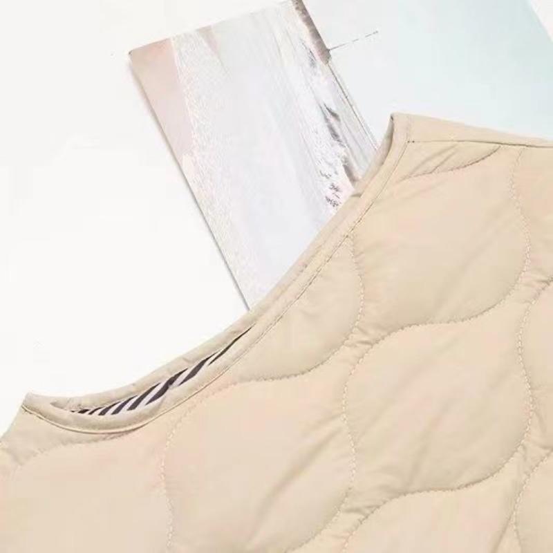 Women's Vest Autumn and Winter Plus Velvet Thick Large Size Middle-aged and Elderly Plaid Sleeveless Jacket with Plush and Thick Warm Shoulder Vest