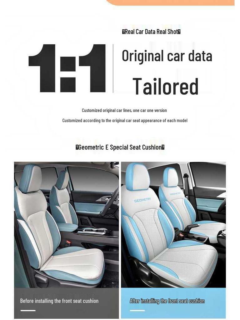 Geometry E Uniwersalne Skórzane Pokrowce na Fotele Samochodowe - Pełne Pokrycie, Na Wszystkie Pory Roku