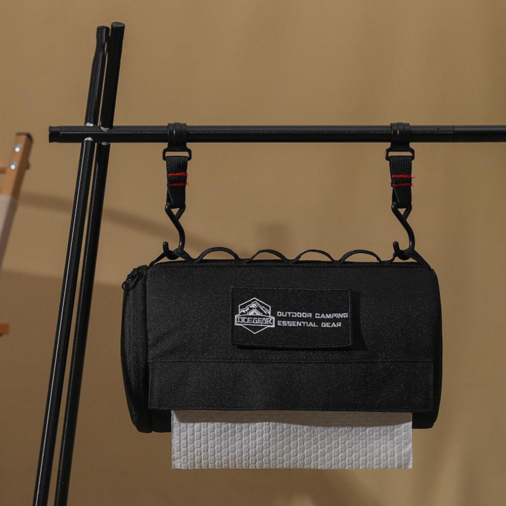 Outdoor Tissue Case Portable Roll Paper Storage Holder Polyester Waterproof Hanging Napkin Holder for Picnic Camping Hiking