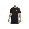 Nike Geometric Pattern Print Vintage Round Neck T-Shirt With Standard Shoulders Men Tops Black DR7638-010