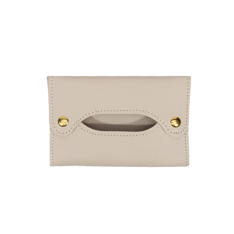 Mini Portable PU Leather Paper Towel Box Waterproof Storage For Handkerchief Puller Picnic Car Front Seat
