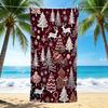1Pc Christmas Winter Wonderland Beach Towel Quick Dry Multiuse For Beach Pool Gym Yoga Home Travel Christmas Halloween Xmas Gift S1167