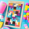 3D Wooden Tetris Puzzle Board - Educational Toy for Kids